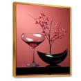 thumbnail image 2 of Designart "Mysterious Magenta Floral Delight" Flowers Floater Framed Wall Art Prints, 2 of 5