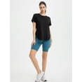 thumbnail image 5 of BALEAF Women's Short Sleeve Workout Tops Athletic Running Shirts Quick Dry T-Shirts Loose Fit Gym Yoga Tee UPF 50+ Black XL, 5 of 7