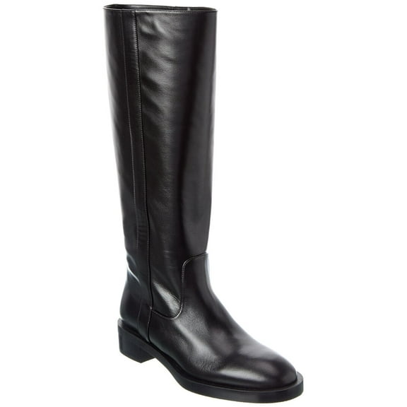 Stuart Weitzman Lenora Leather Knee-High Boot, 9, Black