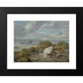 thumbnail image 2 of Jan Van Kessel The Elder 24x19 Black Modern Framed Museum Art Print Titled - Still Life with Cuttle Fish, Plaice, Cod, Mussels and Other Fish on a Dune, a Church Across a River Estuary Beyon, 2 of 5
