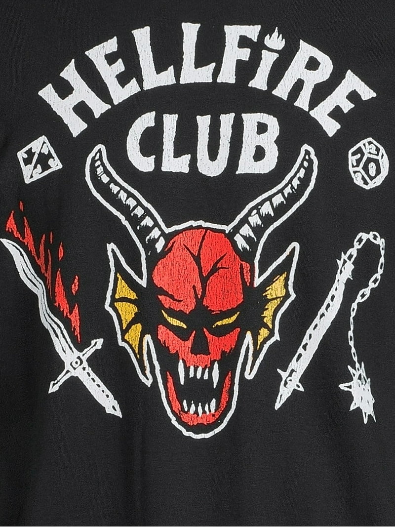 Netflix Stranger Things Hellfire Club, Men's Graphic Crew Neck