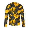 thumbnail image 5 of UVEASISHA Camo T Shirts for Men Long Sleeve Stylish Hipster Tees Novelty Camouflage Print Atheltic Tops Loose Fit Casual Crewneck Pullover Tee On Sale Yellow M, 5 of 6