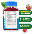 thumbnail image 2 of Lifeable Sugar Free B Complex for Kids, with 6 B Vitamins, 90 Gummies, 2 of 9