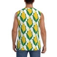 thumbnail image 4 of Pofeuu Corn Cob Print Men's Muscle T-Shirt, Sleeveless, Muscle Tank, Classic Muscle Tee Top For Men Casual Sleeveless Muscle T-Shirt Trendy Clothes-XX-Large, 4 of 7