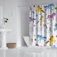 thumbnail image 2 of White Cartoon Unicorn Star Rainbow Cloud Pattern Shower Curtain 72"x72" ,Bathroom Decorative Shower Curtains Set with 12 Hooks,Modern Waterproof Washable Shower Curtain, 2 of 6