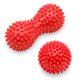 thumbnail image 1 of Pelota de masaje con pinchos, pelota de masaje con forma de erizo de 9 cm y rodillo de masaje para pies de 15 cm, juego de pelotas de masaje - rojo, 1 of 4