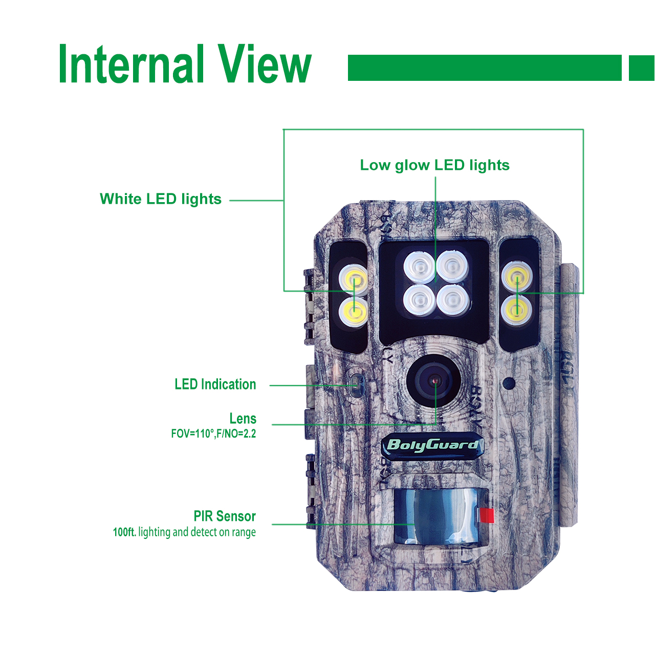 BG662-D Boly 56MP DUAL FLASH 4K Trail Camera Color or Black & White photos & video at Day and Night