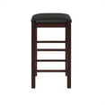 thumbnail image 6 of Linon Lancer 25" Indoor Wood Backless Counter Stool, Set of 2, Espresso, 6 of 8