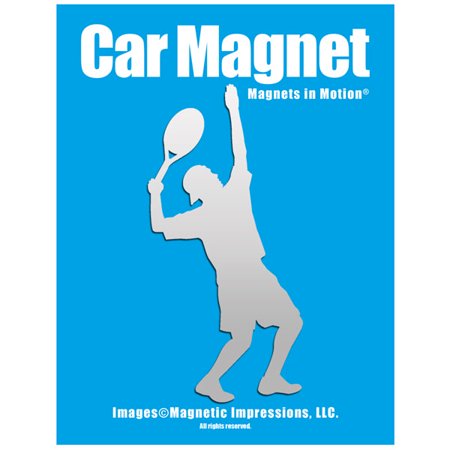 Tennis Player Men’s Car Magnet Chrome