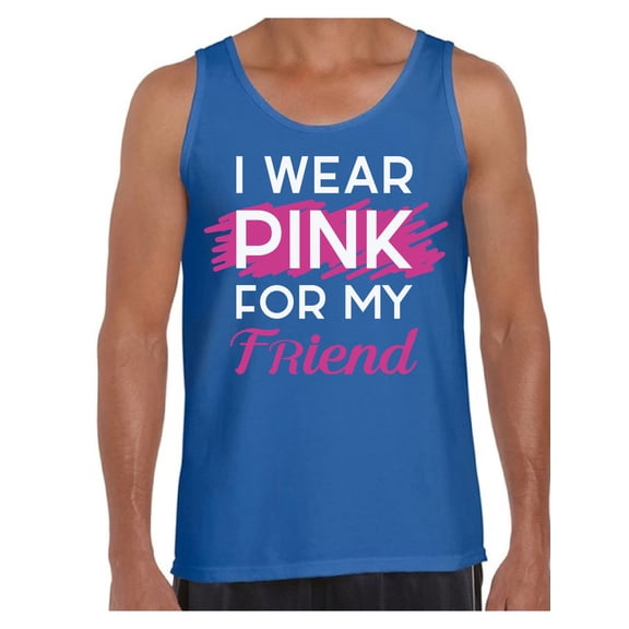 Awkward Styles Breast Cancer T-Shirt I Wear Pink For My Friend Tank Tops for Men