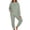 H175 Light Green, variant on Fleece Pajamas For Women Set 2 Piece Fluffy Hoodies With Pants Pj Sets Soft Comfy Warm Loungewear