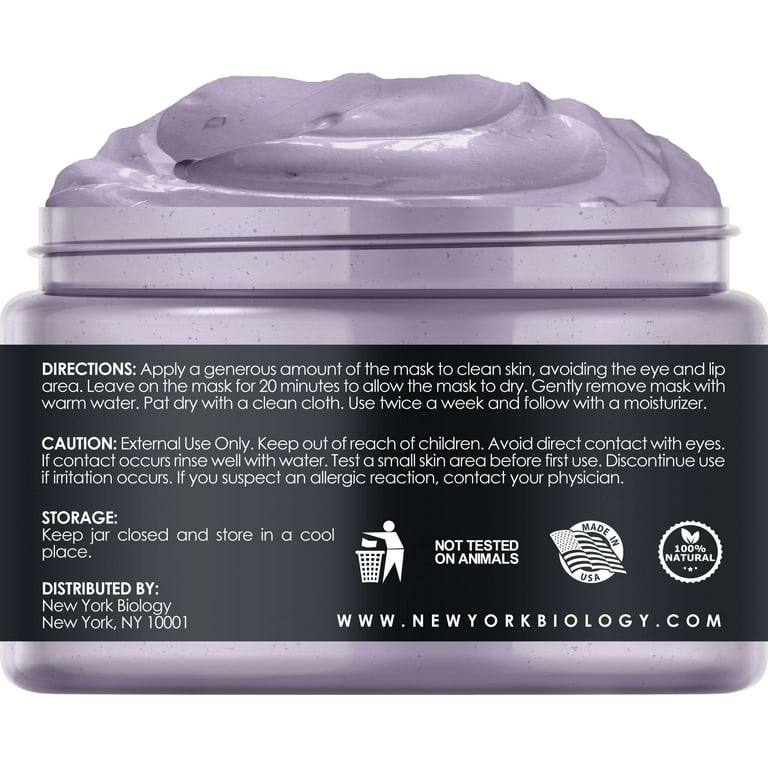 New York Biology Zinc Oxide Facial Mask 6 oz – Moisturizing and
