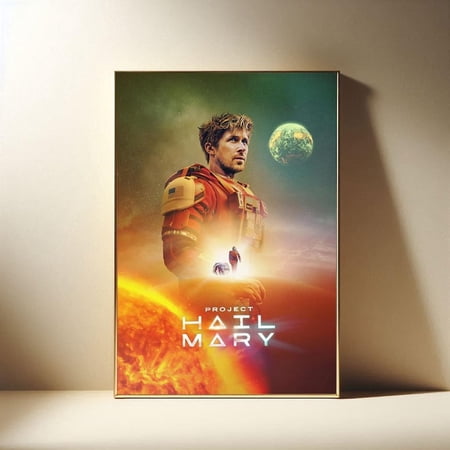 Project Hail Mary Movie Poster, Ryan Gosling Film Art, Unframed Paper Poster 8x10in