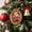 A, variant on Champagne Gold Resin Christmas Photo Frame Ornament, Hanging Picture Frame Pendant for Christmas Tree Holiday Home Window Wall Decor, 3.94x3.15in