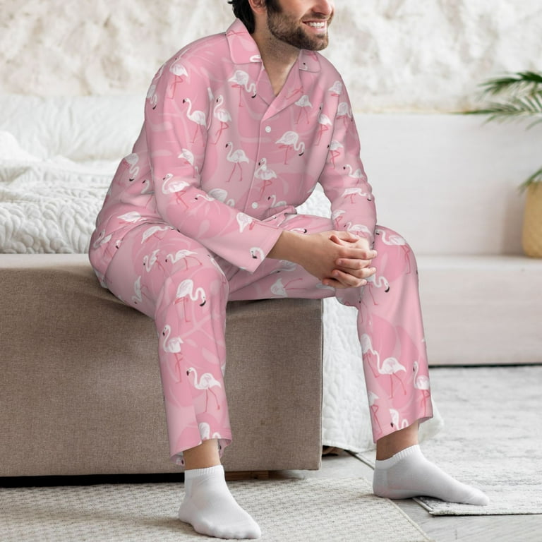 Mens pink pajamas hotsell