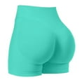 thumbnail image 5 of OSOLU Womens Workout Seamless Scrunch Lifting Shorts High Waist Gym Yoga Shorts Sports Soft Tummy Control Workout Athletic Gym Bottoms Mint Green XL, 5 of 5