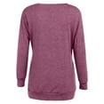 thumbnail image 5 of Lenago Women's Long Sleeve Casual Sweatshirt Pullover Loose Tunic Shirts Blouse Tops O-Neck Solid With Pocket S-2XL, 5 of 7