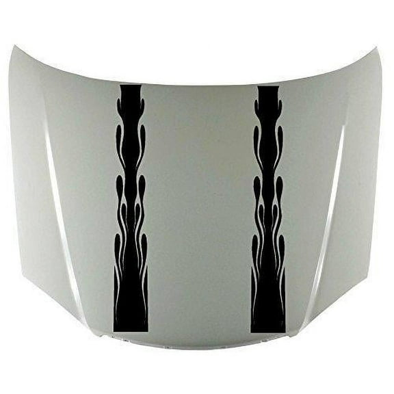 Fire Flame Stripe Car Decals Hood Decal Vinyl Sticker  Graphic