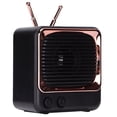 thumbnail image 4 of Altavoz BT con forma de TV, inalámbrico, ligero, portátil, minialtavoz de sonido de estilo clásico, color negro, 4 of 8