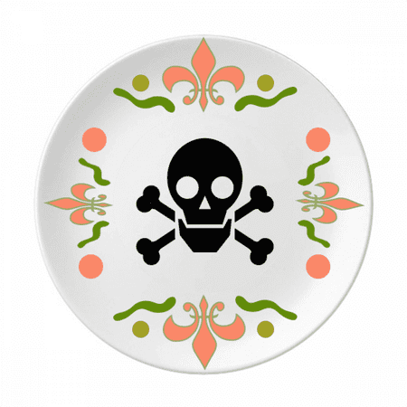 

Dangerous Checal Frightful Circle Symbol Flower Ceramics Plate Tableware Dinner Dish