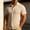 Beige, variant on Men's Short Sleeve Button Down Knit Shirt – Hollow out Lightweight Breathable Summer Business Casual, Beach & Wedding Guest Size M-3XL Beige