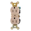 GE 54308 15A 125VAC Grounding Duplex Receptacle, Ivory