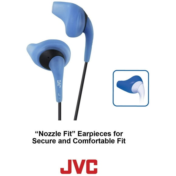 JVC HAEN10A Gumy Sport Earbuds, Blue