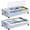 Blue, variant on Under Bed Storage with Wheels, 2 Pack Under Bed Storage Containers, 60L Underbed Shoe Storage with Clear Window & Label, Rolling Under Bed Metal Drawer for Clothes, Shoes, Books, Blankets