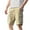Khaki, variant on Mens Cargo Shorts Summer Outdoor Streetwear Solid Color Loose Fit Shorts Green 38