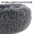 thumbnail image 3 of Round Plush Pet Bed for Dogs & Cats,Fluffy Soft Warm Calming Dog Bed Sleeping Kennel Nest,23.6 x 23.6 x 8", 3 of 6