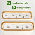 thumbnail image 3 of JUNZHIDAO Toilet Paper Basket, Bamboo Toilet Paper Storage - The Ultimate Bathroom Organizer with Bamboo Lid for up to 9 Mega Rolls, Toilet Paper Storage Cabinet for Bathroom (Beige), 3 of 6