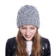 thumbnail image 4 of Gorro de punto de lana gruesa suave, gorro de mujer, gorro de lana de moda para otoño e invierno, 4 of 6