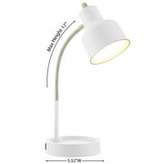 الدعائم الأساسية 17 LED Catch-All Base & AC Outlet مصباح مكتبي مرن قابل للتعديل