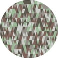 thumbnail image 1 of Ahgly Company Indoor Round Patterned Pale Silver Gray Novelty Area Rugs, 4' Round, 1 of 6