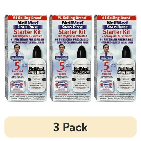 (3 pack) NeilMed Sinus Rinse Starter Kit 1 Each