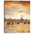 thumbnail image 2 of Zèbres Africains Marchant en Rangée - Impression sur Toile Paysage Africain, 2 of 3
