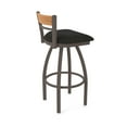 thumbnail image 2 of 881 Revelle 30" Swivel Bar Stool with Bronze Finish, Medium Back and Canter Espresso Seat, 2 of 5