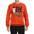 thumbnail image 2 of Wild Bobby, California Republic Cali Bear Pop Culture Unisex Crewneck Graphic Sweatshirt, Orange, Large, 2 of 3