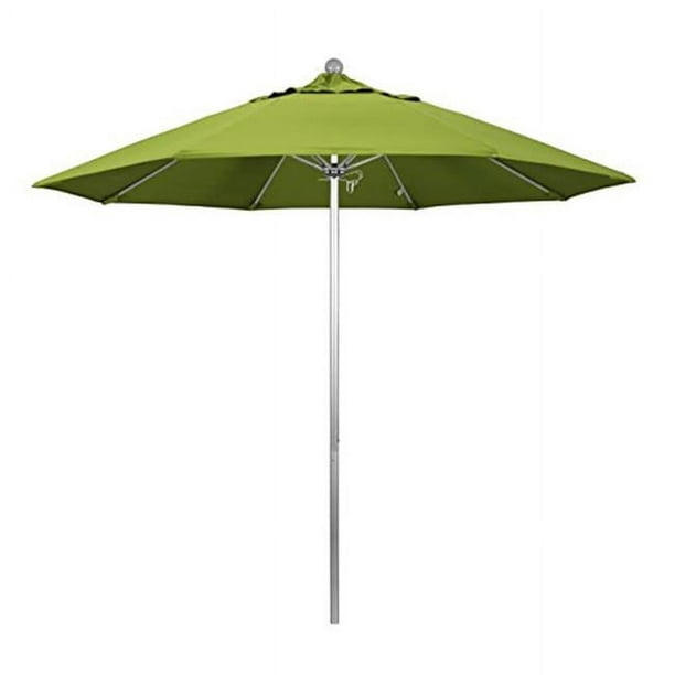 California Umbrella ALTO908002-5429 9 Pi Rond en Aluminium et Fibre de Verre Argent Pôle - Sunbrella Ara Parapluie
