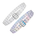thumbnail image 6 of 2pcs Stylish Leather Belt Jeans Belt Retro Casual Band Jeans Belt Air Hole Belt (Transparent + Colorful), 6 of 9
