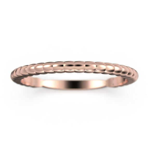 18K Rose Gold Over Silver Ring