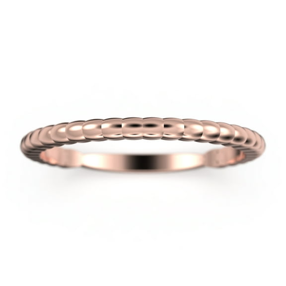 18K Rose Gold Over Silver Ring