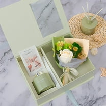 AYktou Bath Soap Rose Flower Petals Home Spa Set with Scent Diffuser,Rose Shaped Soap Petals Spa Gifts Ideas for Women Teens Mom,Valentines Day Mother's Day Birthday Girls