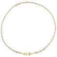 thumbnail image 2 of 10K Yellow Gold 2mm Diamond Cut Solid Anchor Mariner Bracelet / Anklet 10 Inch, 2 of 3