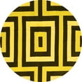 thumbnail image 1 of Ahgly Company Indoor Round Abstract Yellow Contemporary Area Rugs, 8' Round, 1 of 4