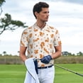 thumbnail image 3 of Pofeuu Cute Squirrel Fall Print Men's Loose Fit Midweight Short-Sleeve Pocket Polo-X-Large, 3 of 6