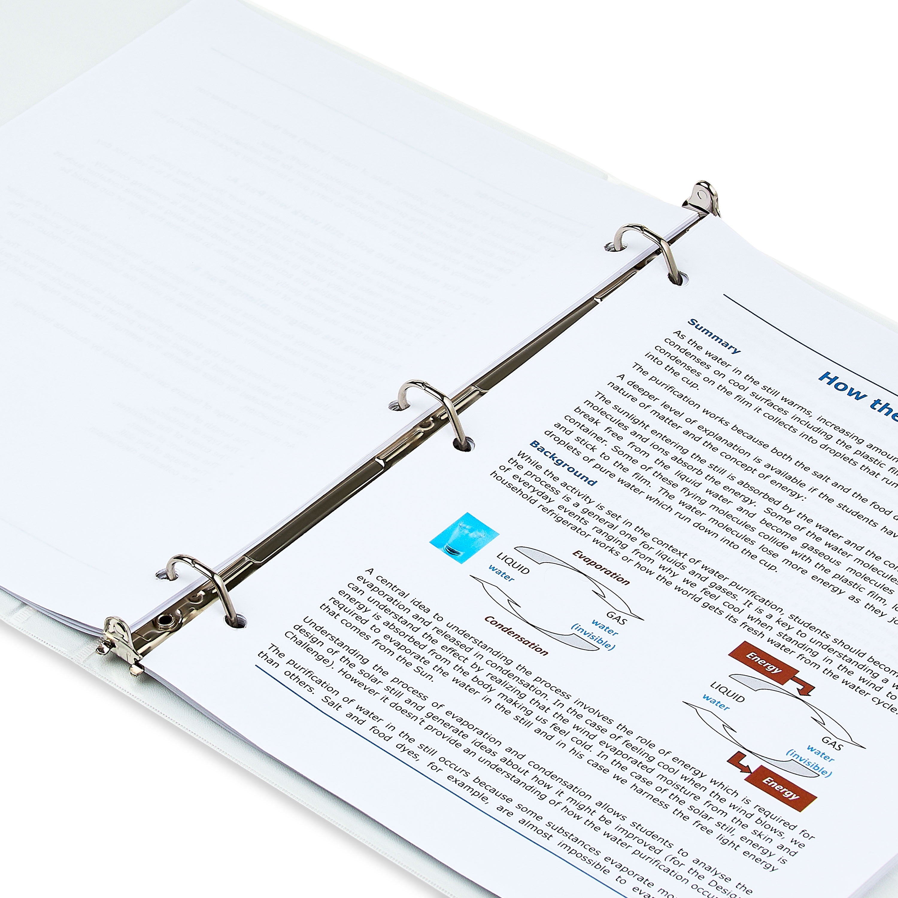Pen+Gear Durable View 0.5-inch D-Ring Binders, White, 4 Count