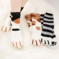 thumbnail image 3 of Calcetines Peludos Liling de Gato 6 Pares Mullidos Acogedores Gruesos Cálidos, 3 of 4