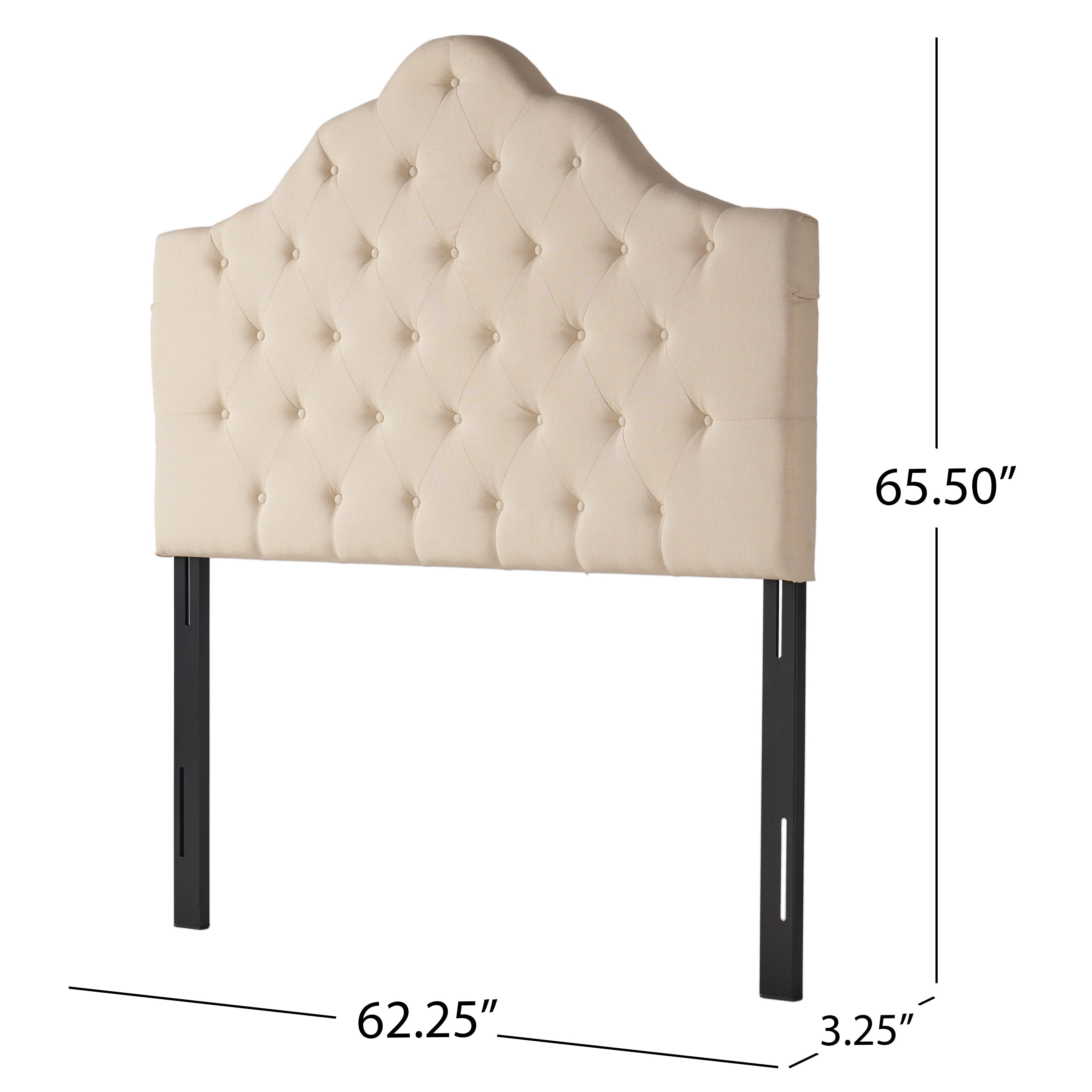 Mardi Fabric Queen/ Full Headboard, Beige
