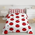 thumbnail image 2 of Castle Fairy Cute Ladybird Twin Comforter Sets,Love Heart Bedding Set, 2 of 8